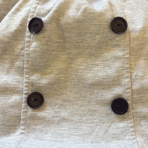 Pretty Gray & Black Cutout Floral Dress Size Medium with Button Embellishment - Picture 5 of 5